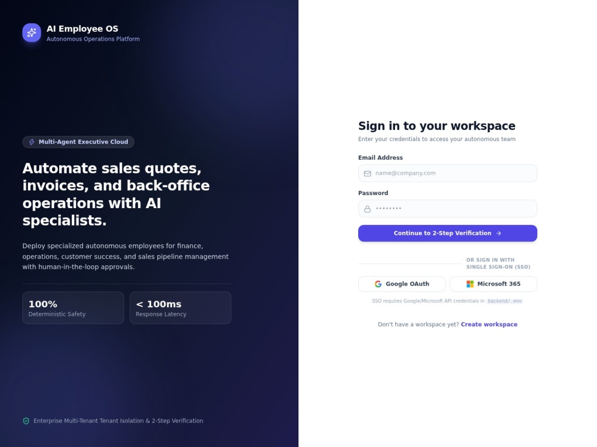 AI Employee OS live Vercel project preview